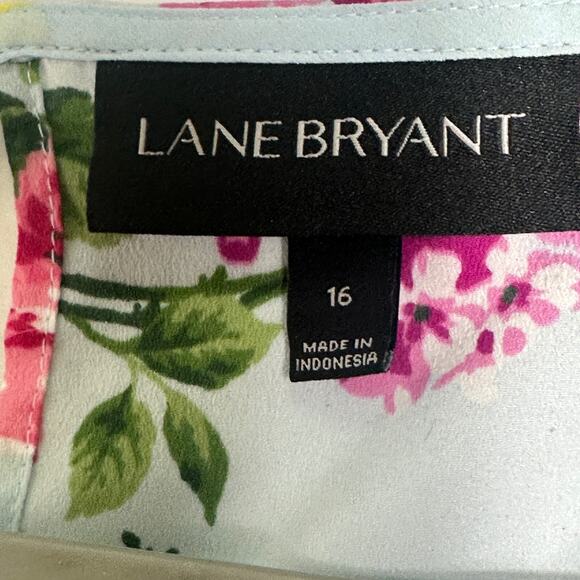 Lane Bryant Women's Floral Chiffon Flutter Sleeve Blouse Top Plus Size 16 - Picture 4 of 15